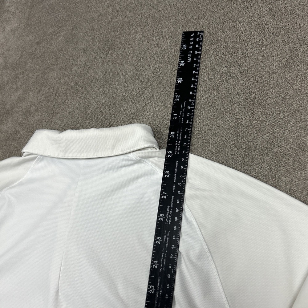 Lululemon Shirt Mens Large White Snap Front Polo Golf Pique Short Sleeve - Picture 6 of 7